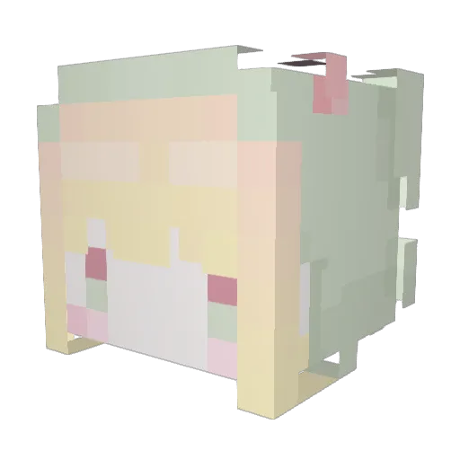 naninasty Minecraft avatar head, 3D render