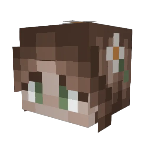 nannaissus Minecraft avatar head, 3D render