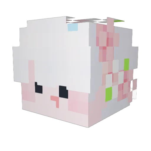 nannoae Minecraft avatar head, 3D render