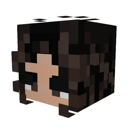 nanobusy Minecraft avatar head, 3D render