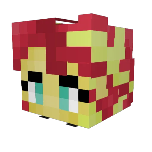 nanocloud Minecraft avatar head, 3D render