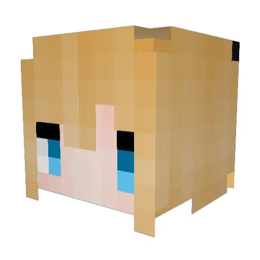 nanodesu1 Minecraft avatar head, 3D render