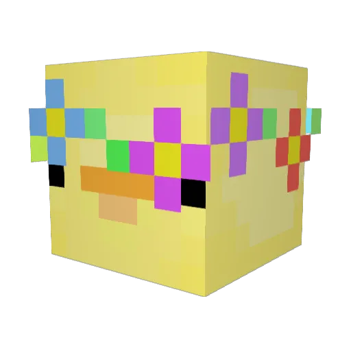 nanodragonfly Minecraft avatar head, 3D render