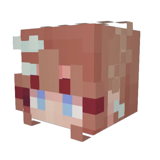 nanohasu Minecraft avatar head, 3D render