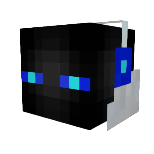 nanohu Minecraft avatar head, 3D render