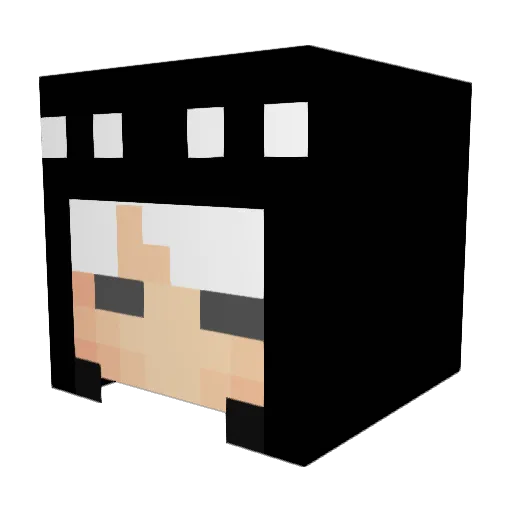 nanokan Minecraft avatar head, 3D render
