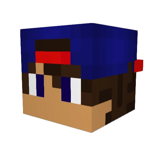 nanoman_c Minecraft avatar head, 3D render