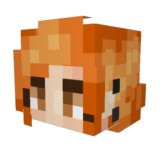 nanone Minecraft avatar head, 3D render