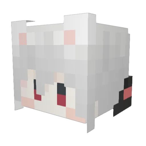 nanonya Minecraft avatar head, 3D render