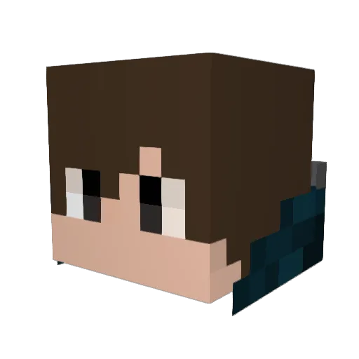 nanonym Minecraft avatar head, 3D render