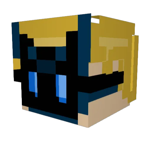 nanoxix Minecraft avatar head, 3D render