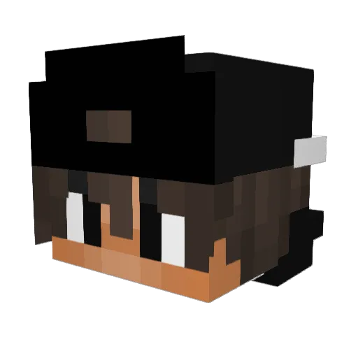 nansnooo Minecraft avatar head, 3D render