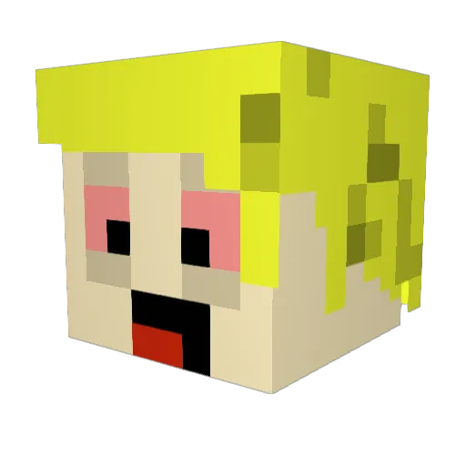 nanta789 Minecraft avatar head, 3D render
