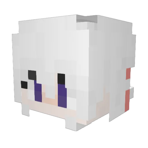 nanwww Minecraft avatar head, 3D render