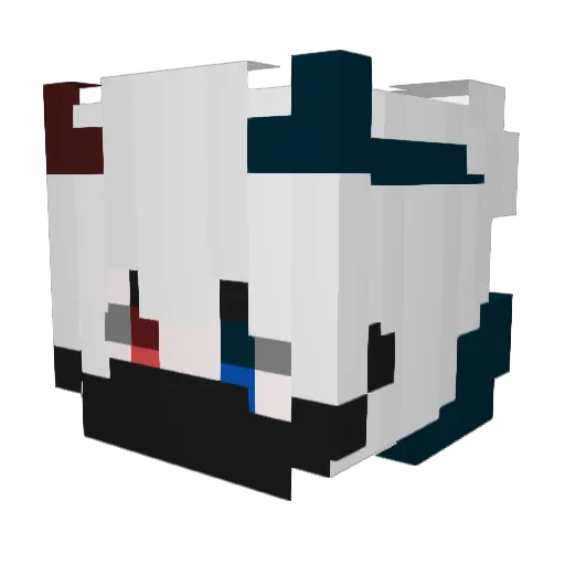 nanxi_fu Minecraft avatar head, 3D render