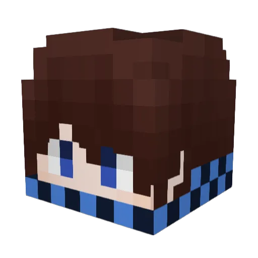 nao2002_ Minecraft avatar head, 3D render