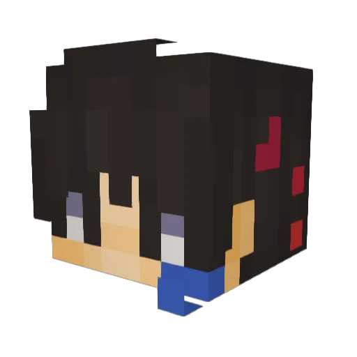 naocati Minecraft avatar head, 3D render