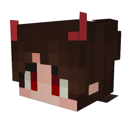 naochow Minecraft avatar head, 3D render