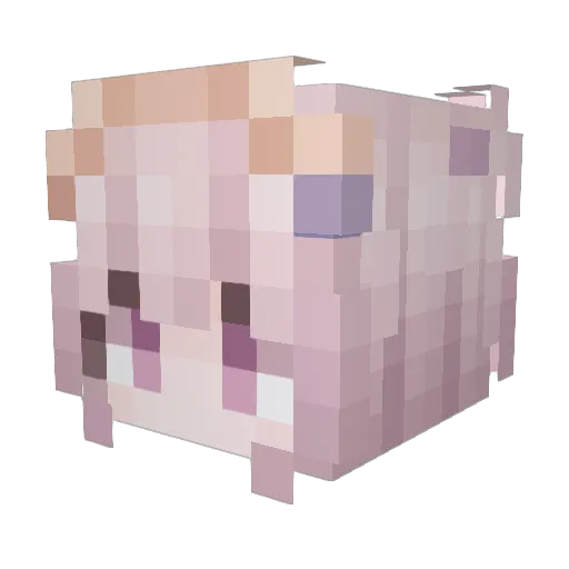 naoe_misawa Minecraft avatar head, 3D render