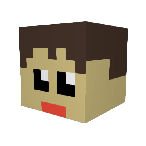naoki01 Minecraft avatar head, 3D render