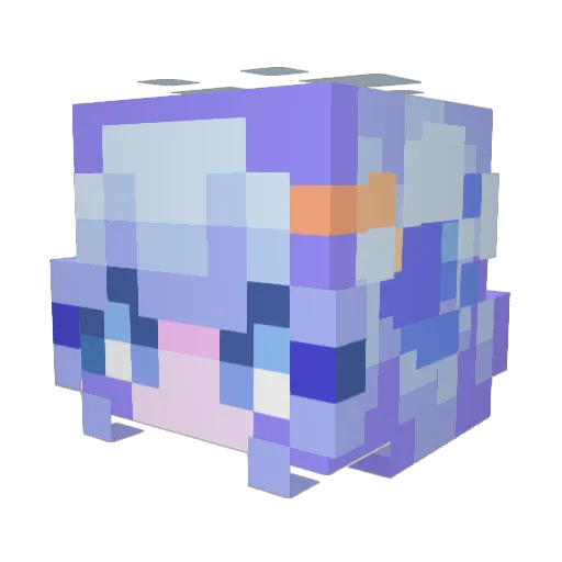 naomiblue Minecraft avatar head, 3D render