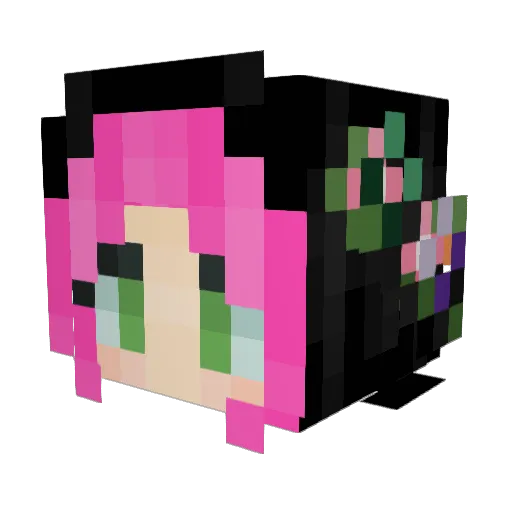 naomideann Minecraft avatar head, 3D render