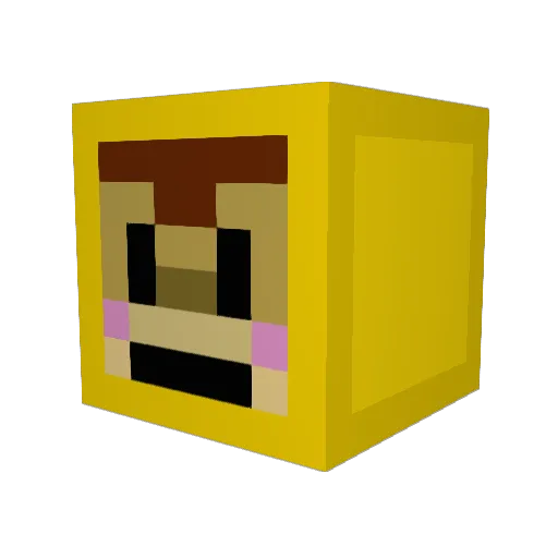 naomiyio Minecraft avatar head, 3D render