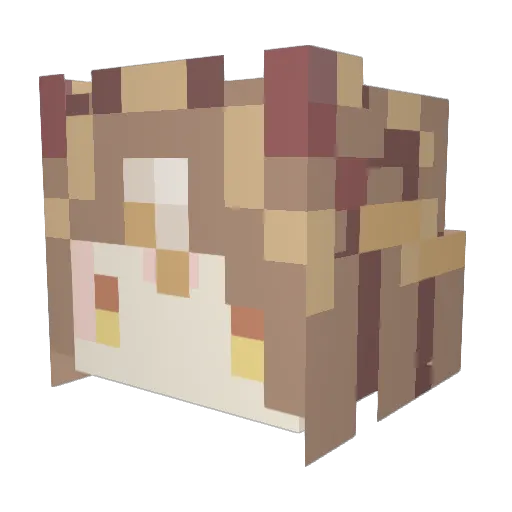 naonshion8 Minecraft avatar head, 3D render