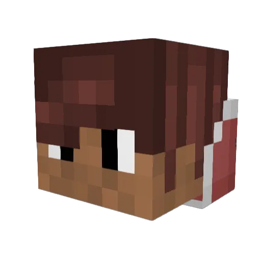 naos2tuff Minecraft avatar head, 3D render