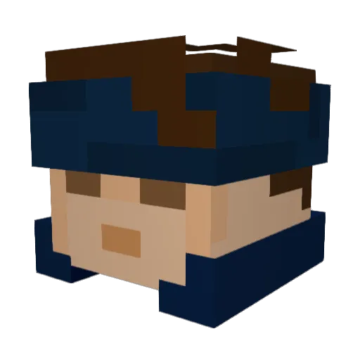 napkin141 Minecraft avatar head, 3D render