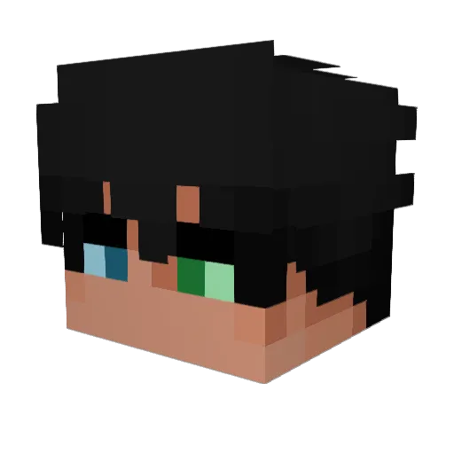 napnap Minecraft avatar head, 3D render