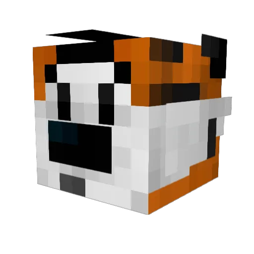 napopo12 Minecraft avatar head, 3D render
