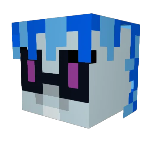 napulian Minecraft avatar head, 3D render