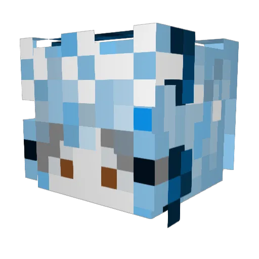 napxdd Minecraft avatar head, 3D render