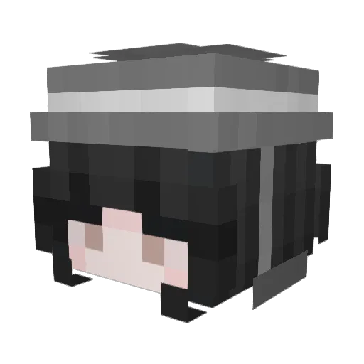 naqmie Minecraft avatar head, 3D render