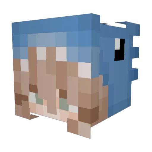 narafrags Minecraft avatar head, 3D render