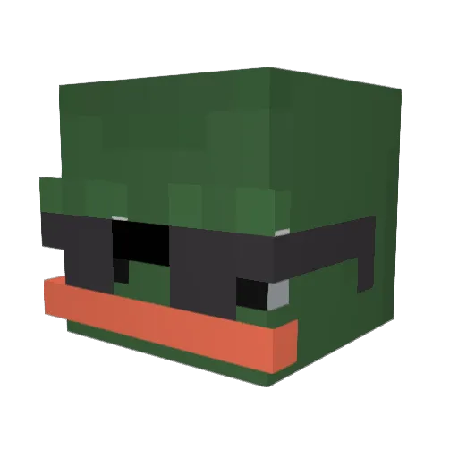 narako_ Minecraft avatar head, 3D render