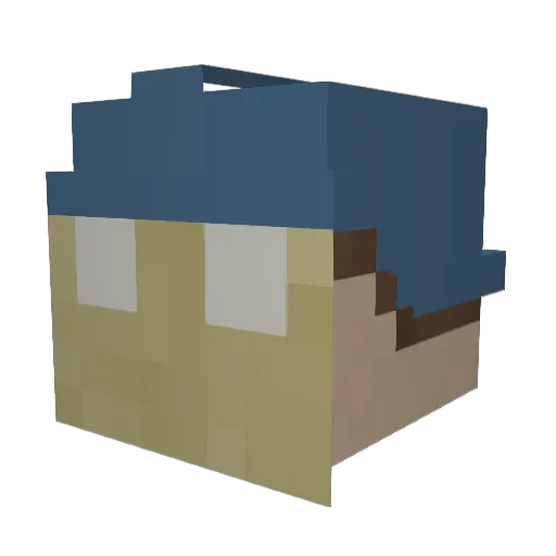 narane_ Minecraft avatar head, 3D render
