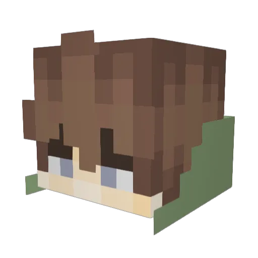 narenhc Minecraft avatar head, 3D render