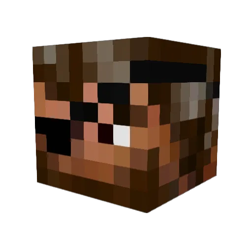 narkolol Minecraft avatar head, 3D render