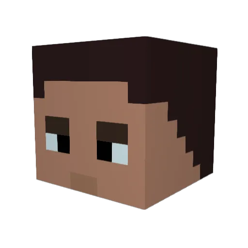 narnnam Minecraft avatar head, 3D render