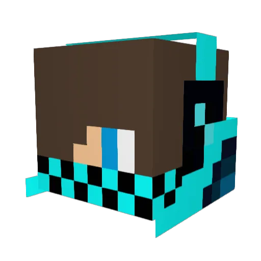 narono82 Minecraft avatar head, 3D render
