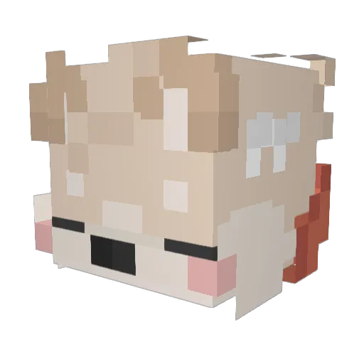 narpy Minecraft avatar head, 3D render
