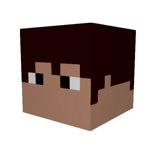 naru28 Minecraft avatar head, 3D render