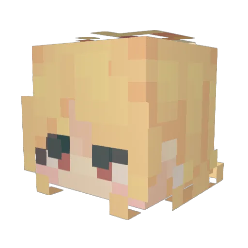naru3m0n_ Minecraft avatar head, 3D render