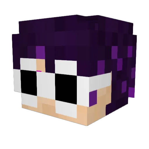 narubann Minecraft avatar head, 3D render