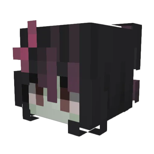 narumilo Minecraft avatar head, 3D render