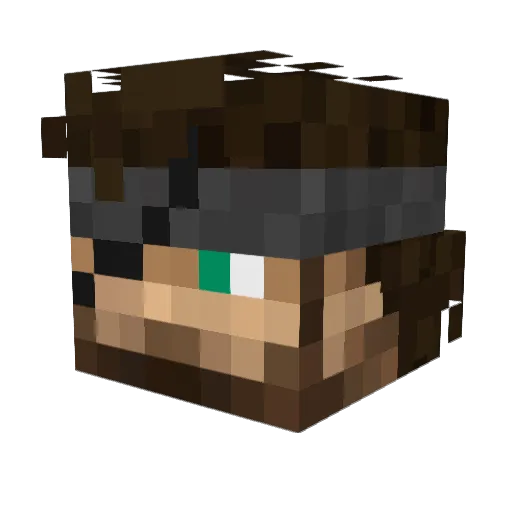 naruneko Minecraft avatar head, 3D render