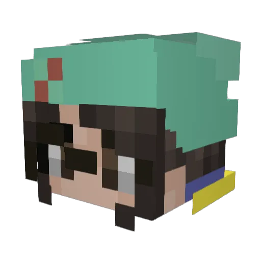 narurs Minecraft avatar head, 3D render