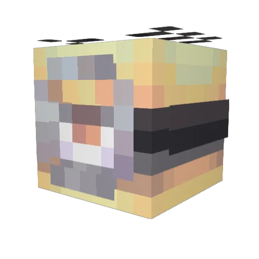 naruto123213 Minecraft avatar head, 3D render